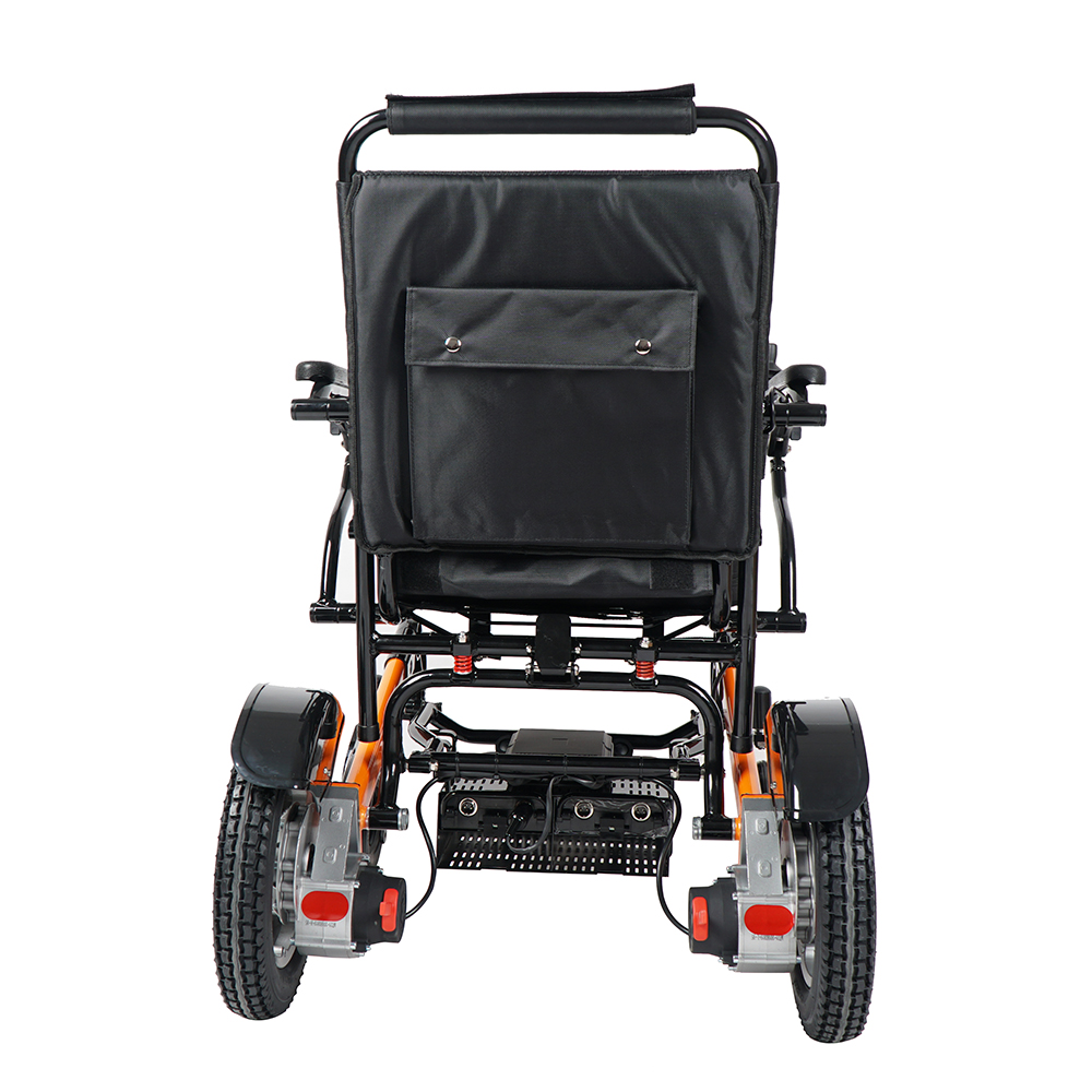 JBH turuncu ayarlanabilir alaşım elektrikli tekerlekli sandalye D10