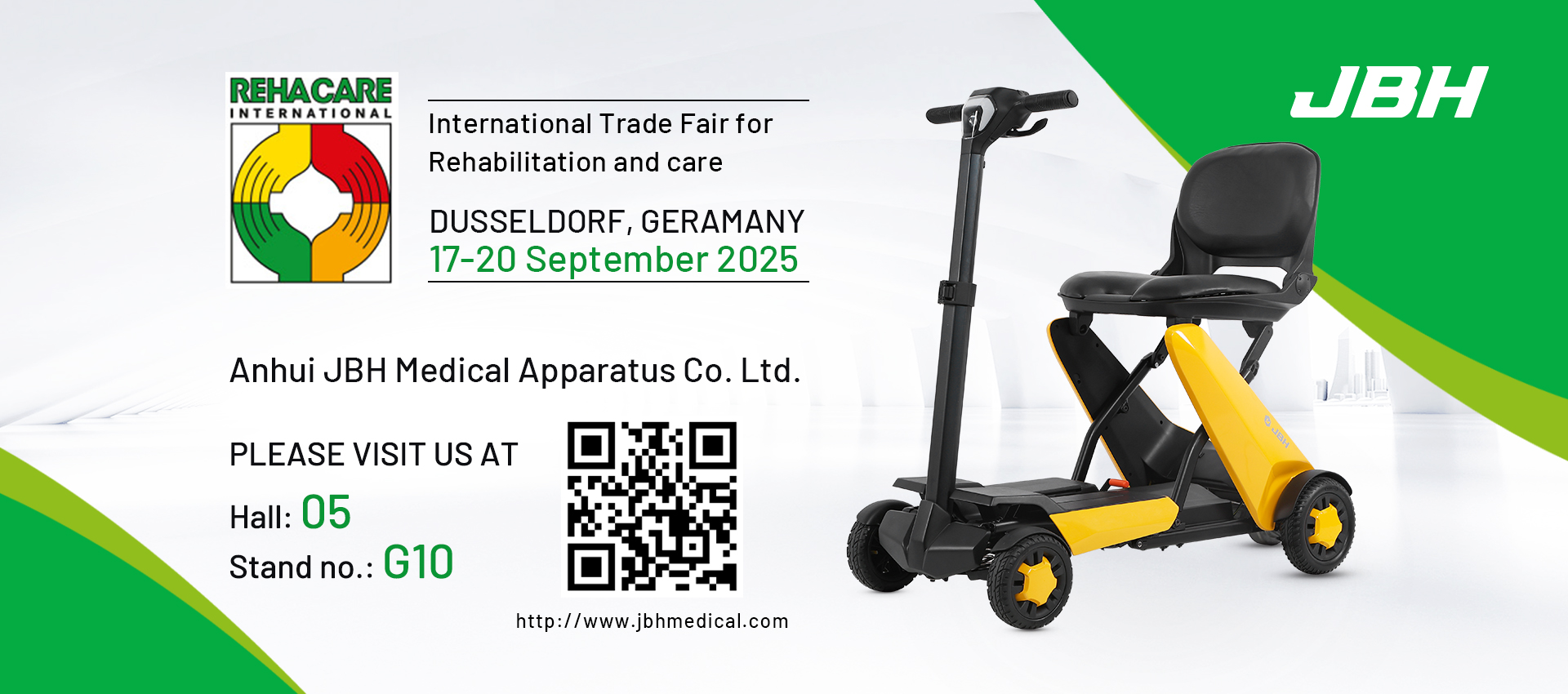 JBH, Düsseldorf, Almanya'daki Uluslararası Rehabilitasyon ve Bakım Fuarına katılacak