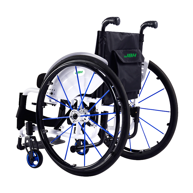 JBH Beyaz Manuel Yarış Tekerlekli Sandalye S002